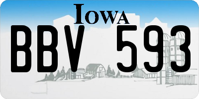 IA license plate BBV593