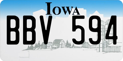 IA license plate BBV594