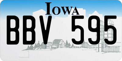 IA license plate BBV595