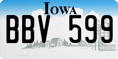 IA license plate BBV599