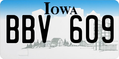 IA license plate BBV609