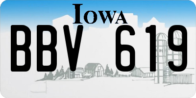 IA license plate BBV619