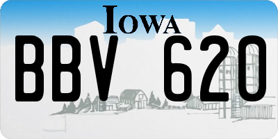 IA license plate BBV620