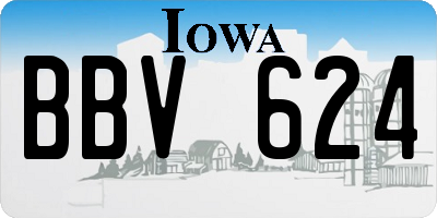 IA license plate BBV624