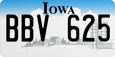 IA license plate BBV625