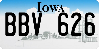 IA license plate BBV626