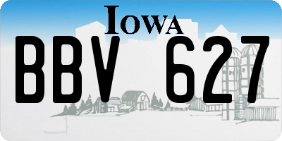 IA license plate BBV627