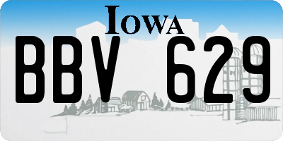 IA license plate BBV629