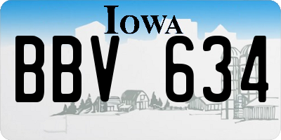 IA license plate BBV634