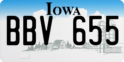 IA license plate BBV655