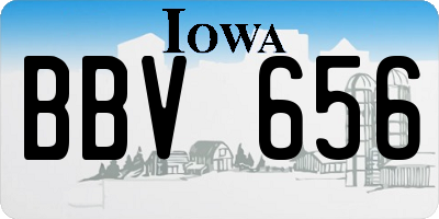 IA license plate BBV656