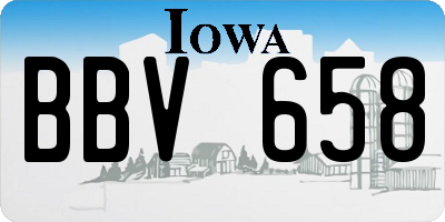 IA license plate BBV658