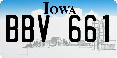 IA license plate BBV661