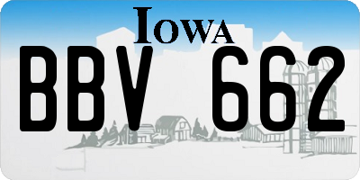 IA license plate BBV662