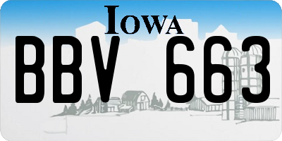 IA license plate BBV663