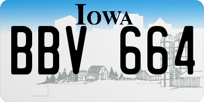 IA license plate BBV664