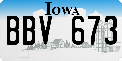 IA license plate BBV673