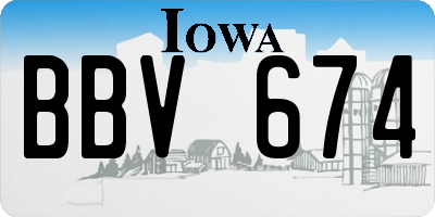 IA license plate BBV674
