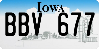 IA license plate BBV677