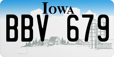 IA license plate BBV679