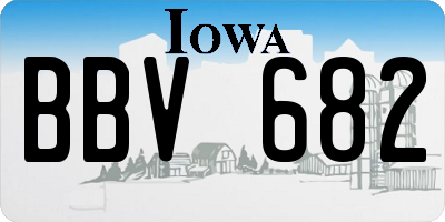 IA license plate BBV682
