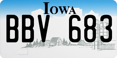 IA license plate BBV683