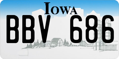 IA license plate BBV686