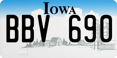 IA license plate BBV690