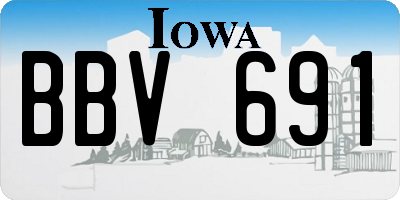 IA license plate BBV691