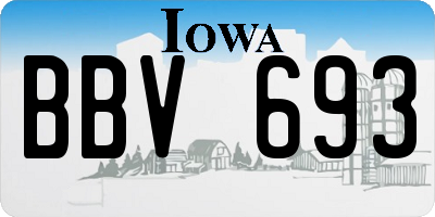 IA license plate BBV693