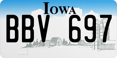 IA license plate BBV697