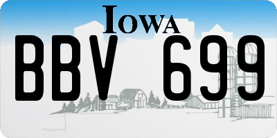 IA license plate BBV699