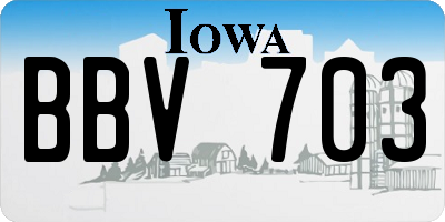 IA license plate BBV703