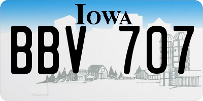 IA license plate BBV707