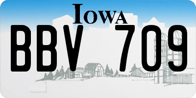 IA license plate BBV709