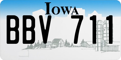 IA license plate BBV711