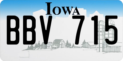 IA license plate BBV715