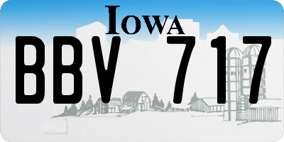 IA license plate BBV717