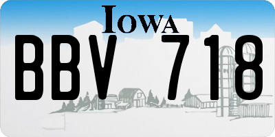 IA license plate BBV718