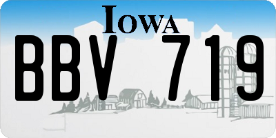 IA license plate BBV719