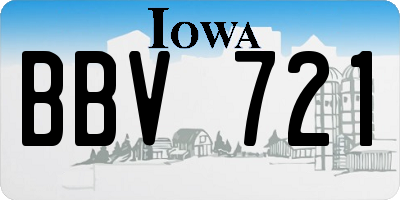 IA license plate BBV721