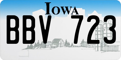 IA license plate BBV723