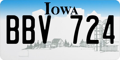 IA license plate BBV724