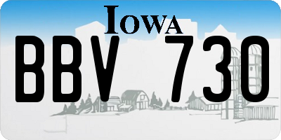 IA license plate BBV730