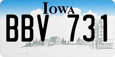 IA license plate BBV731