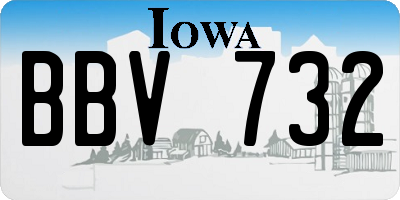 IA license plate BBV732