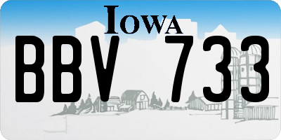 IA license plate BBV733