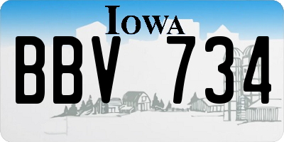 IA license plate BBV734