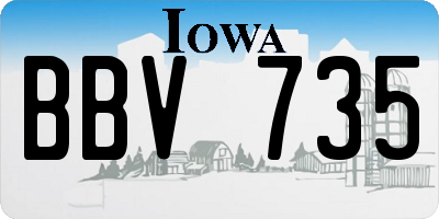 IA license plate BBV735