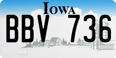 IA license plate BBV736
